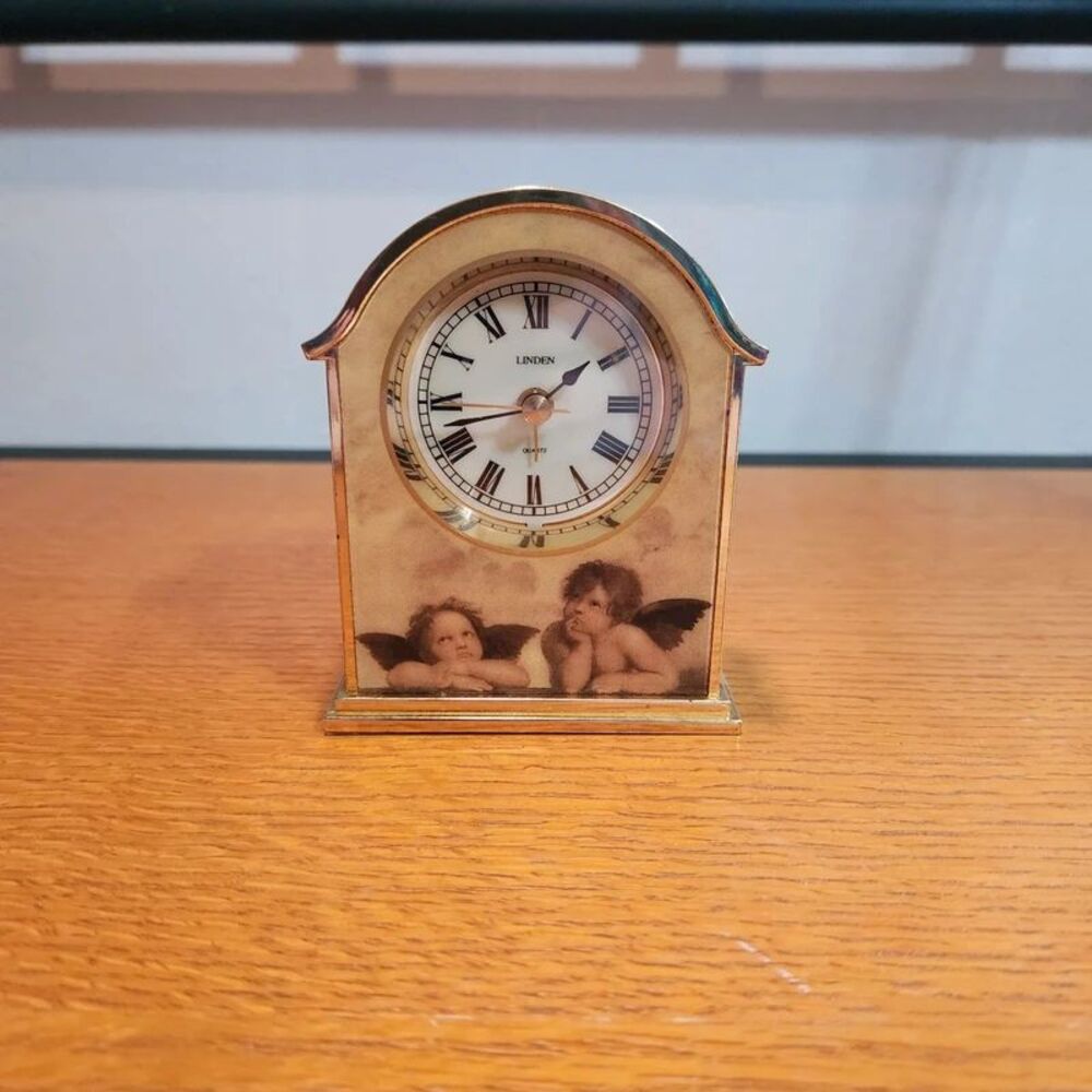 Vintage Linden Clock Angels - As Is